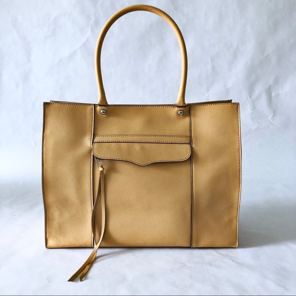 Rebecca Minkoff Handbags - Rebecca Minkoff MAB Medium Leather Tote Bag Nude